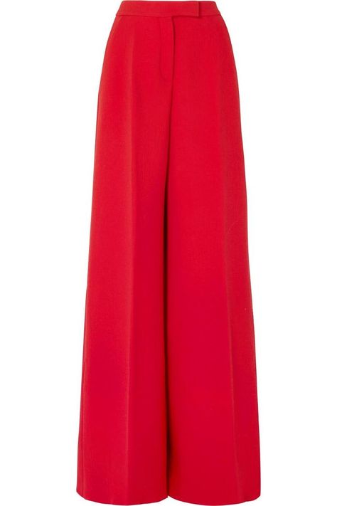 Wool-blend Crepe Wide-leg Pants Pants Runway, Palazzo Pants Outfit, Harry Outfits, Slacks Trousers, Slacks For Women, Antonio Berardi, Denim Crafts, Casual Work Outfits, Wide Legs