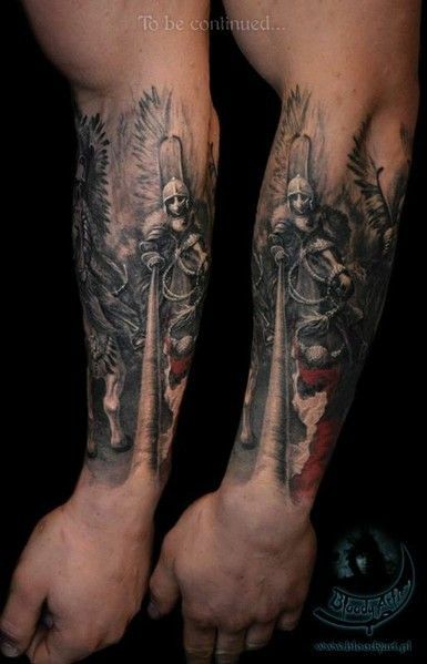 Daniel Tattoo, Poland Tattoo, Polish Hussars, Polish Tattoos, Polish Winged Hussars, Sketch Style Tattoos, Saved Tattoo, Back Tattoos For Guys, Medieval Times