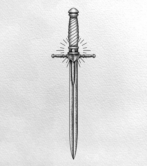 Swords Tattoos For Men, Minimal Tattoo Swords, Wings And Swords Tattoo, Dagger Tattoo Men, Dagger Tattoo For Men, Dagger Forearm Tattoo, Mid Evil Tattoos, Swords Tattoos, Small Dagger Tattoo