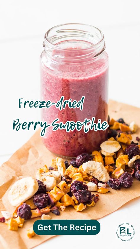 Delicious and nutritious, a freeze dried smoothie is packed with flavor. It's always the best because you choose your favorite fruit! Freeze Dried Smoothie Recipes, Freeze Drier, Freeze Dryer, Berry Yogurt, Dried Candy, Berry Smoothie Recipe, Dried Food, Blueberry Juice, Dried Berries