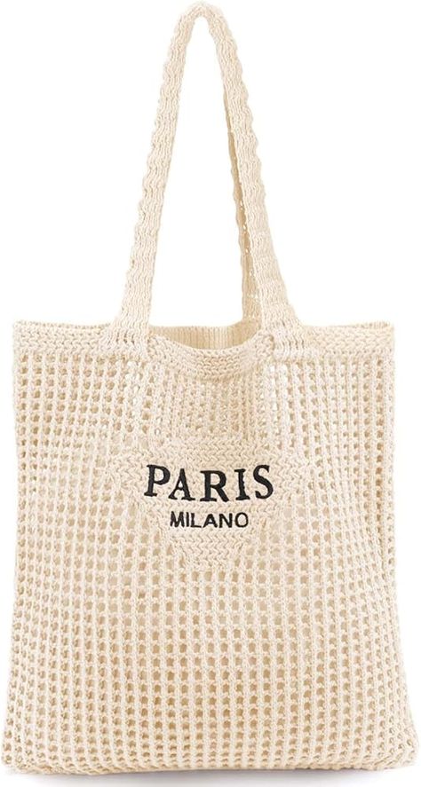 Amazon.com: hatisan Crochet Bags for Women Large Tote Bag Aesthetic Handbag Shoulder Bag Hippie Bag Knit Bag(P-Khaki) : Clothing, Shoes & Jewelry Beach Tote Bags Summer, Summer Vacation Aesthetic, Tote Crochet, Tote Bag Summer, Boho Knit, Crochet Beach Bags, Knit Bag, Aesthetic Boho, Vacation Aesthetic