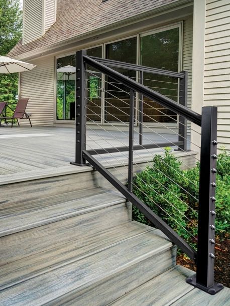 Exterior Stair Railing, Front Porch Railings, Outdoor Stair Railing, Stair Posts, Front Stairs, Stair Rail, Railings Outdoor, Exterior Stairs, Porch Railing