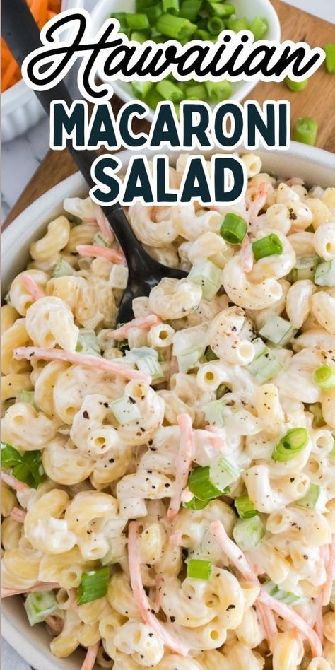 Elbow Pasta Salad Recipes Cold, Hawaiian Side Dishes Recipes, Hawaiian Macaroni Salad Authentic, Recipes With Elbow Macaroni, Hawaiian Recipes Authentic, Macaroni Salades, Cold Pastas, Hawaiian Meals, Elbow Macaroni Recipes