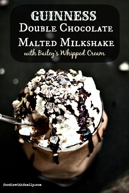 Guinness Double Chocolate Malted Milkshake with Bailey’s Whipped Cream Malted Milkshake, Guinness Recipes, Malt Milkshake, Chocolate Malt, Chocolate Milkshake, Whip Cream, Milkshake Recipes, Beer Cocktails, Dessert Lover