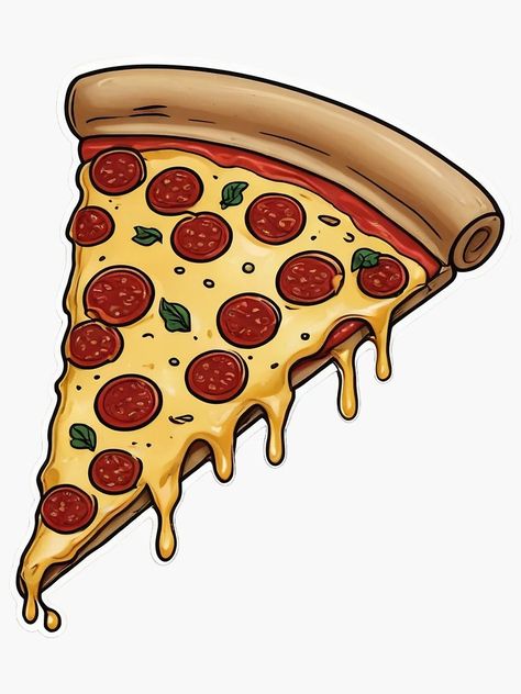 "Slice of pizza" Sticker for Sale by OlvadDesigns | Redbubble Pizza Sticker Aesthetic, Cool Pizza, Slice Of Pizza, Sticker Aesthetic, Ninja Turtle Birthday, Turtle Birthday, Pizza Slice, Ninja Turtle, Good Pizza