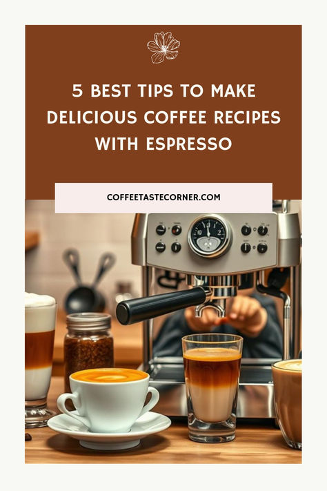 Ready to up your coffee game? Discover beginner-friendly espresso drinks you can create with your machine! From classic espressos to indulgent mochas, these coffee recipes make it easy to enjoy café-quality beverages at home. Perfect for beginners and coffee enthusiasts alike. ☕#CoffeeDrinks #EspressoMachineTips Best Coffee For Espresso, Espresso Coffee Drink Recipes, Expresso Drinks Recipe, Espresso Machine Recipes At Home, Espresso At Home Recipes, Chefman Espresso Machine Recipes, Healthy Espresso Drinks, Delonghi Espresso Machine Recipes, How To Make Espresso At Home