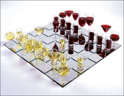 Delmosa Highlight: Sophisticated Drink Strategies! Drink Non-alcoholic. Apologies, but image does not map to source. If you know the source, please make a comment or visit us at www.delmosa.com. Glass Chess Set, Glass Chess, Barolo Wine, How To Play Chess, Play Chess, Wine O Clock, Wine Humor, Wine Time, Drinking Games