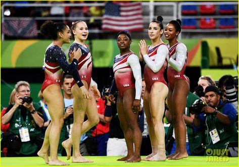 Women's 2016 olympic metal Champion | USA Women's Gymnastics Team Wins Gold… 1968 Olympics, Laurie Hernandez, Gymnastics Competition, Aly Raisman, Gabby Douglas, Gymnastics Team, Rio Olympics 2016, Olympic Gymnastics, Rio Olympics