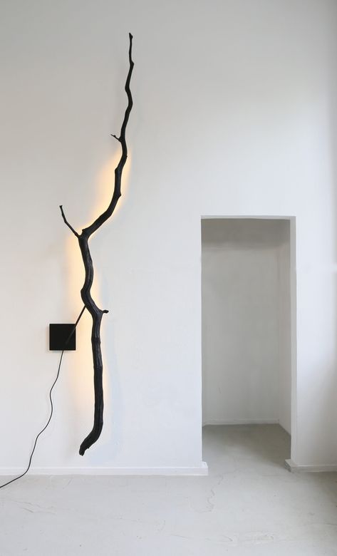 Burning Ego Wall lamp_ Interior Wall Decor Ideas, Branch Light Fixture, Diy Lampe, Deco Luminaire, White Room, Tree Branch, 인테리어 디자인, Lamp Design, Light Fixture