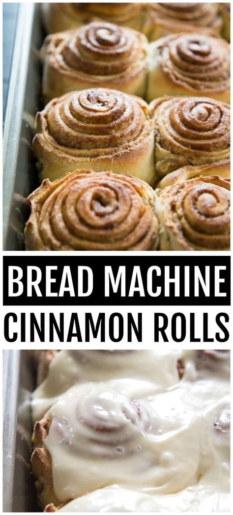 Glazed Cinnamon Rolls, Bread Machine Cinnamon Rolls, Easy Cinnamon Rolls, Best Bread Machine, Bread Machine Recipe, Cinnamon Roll Dough, Cinnamon Rolls Easy, Bread Maker Recipes, Best Cinnamon Rolls