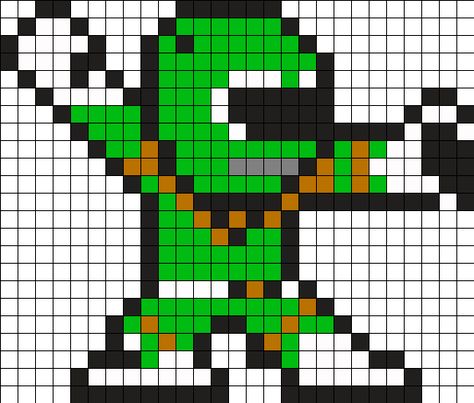 Green Ranger Heart Half Perler Bead Pattern / Bead Sprite Gir Invader Zim Perler Beads, Mario Kandi Patterns, Green Power Ranger Perler Beads, Invader Zim Alpha Pattern, Power Rangers Cross Stitch, Beading For Kids, Green Ranger, Pixel Art Templates, Cross Stitch For Kids