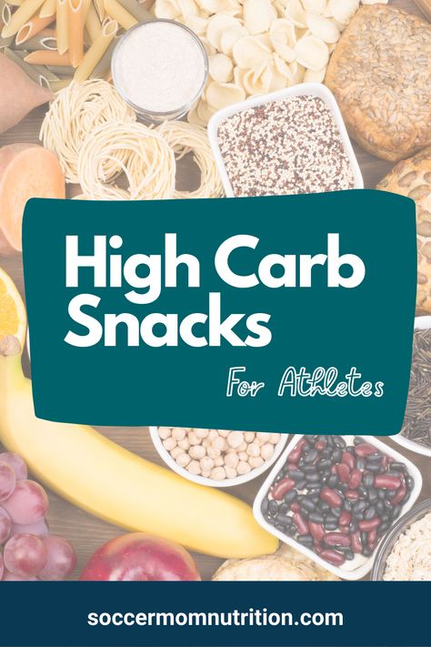 Some of the best quick energy sources are high carb snacks for athletes, when you’re constantly on the go. Eating a high carb snack fuels your muscles, provides your brain with energy and help to keep you moving. In this article, we'll explore the benefits of high carb snacks for athletes and provide some examples of snacks to keep you fueled and performing at your best. You’ll want to eat enough carbs to support your goals for your sports nutrition performance plan. High Carb Snacks Healthy, High Carb Snacks For Athletes, Carb Snacks For Athletes, Best Snacks For Athletes, Athlete Snacks On The Go, High Carb Meals For Athletes, Energy Snacks For Sports, Snacks For Athletes On The Go, Healthy Carb Snacks