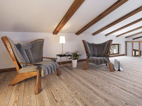 12 Functional Low Ceiling Attic Ideas - Homenish Low Ceiling Attic Ideas, Low Ceiling Attic Bedroom, Painted Ceiling Beams, Ceiling Ideas Living Room, Low Ceiling Attic, Beams Ceiling, Low Ceiling Bedroom, Exposed Ceiling, Patio Screen