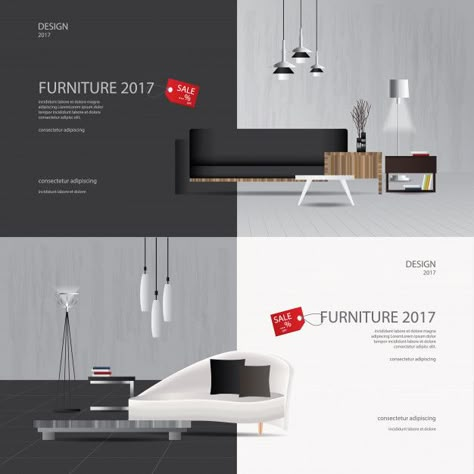 2 banner furniture sale design template ... | Premium Vector #Freepik #vector #background #banner #brochure #flyer Furniture Banner, Furniture Graphic, Local Furniture, Plywood Furniture, Retro Furniture, Catalog Design, Furniture Restoration, Ikea Furniture, Decorating Blogs