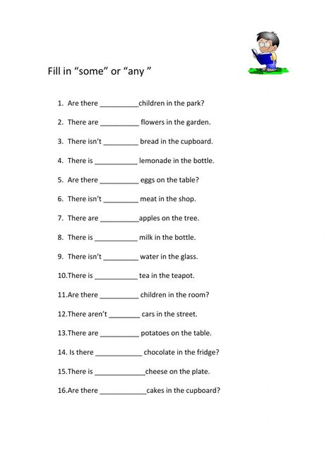 Some or any interactive and downloadable worksheet. You can do the exercises online or download the worksheet as pdf. Some And Any Worksheets, Some And Any Exercises, Some Any Worksheet, Is Isn't Worksheet, A An The Articles Worksheets, If Unless Worksheet, Teaching Kindergarten Writing, A An The Articles Worksheets With Answer, English Language Learning Activities