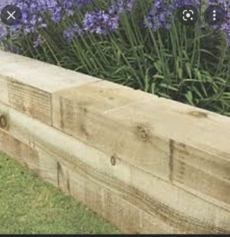 Forest Landscaping, Front Garden Ideas Driveway, Sleepers In Garden, Garden Ideas Driveway, Railway Sleepers, Garden Railway, Small Patio Garden, Front Garden Design, Back Garden Design