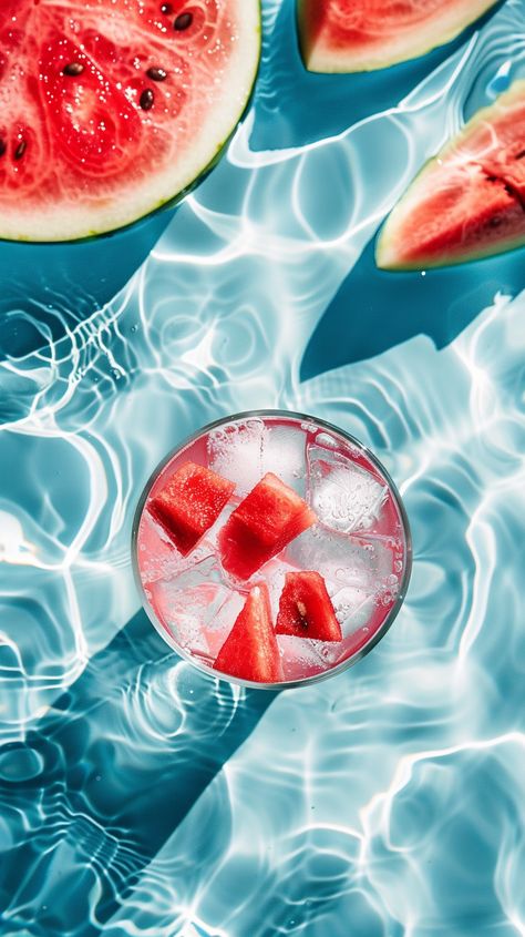 Refreshing watermelon drink to cool off your summer days perfect for any summer party Watermelon Summer Aesthetic, Summer Watermelon Aesthetic, Red Summer Aesthetic, Summer Drink Aesthetic, Summer Ads, Watermelon Aesthetic, Refreshing Aesthetic, Summer Prints Wallpaper, Summer Shots