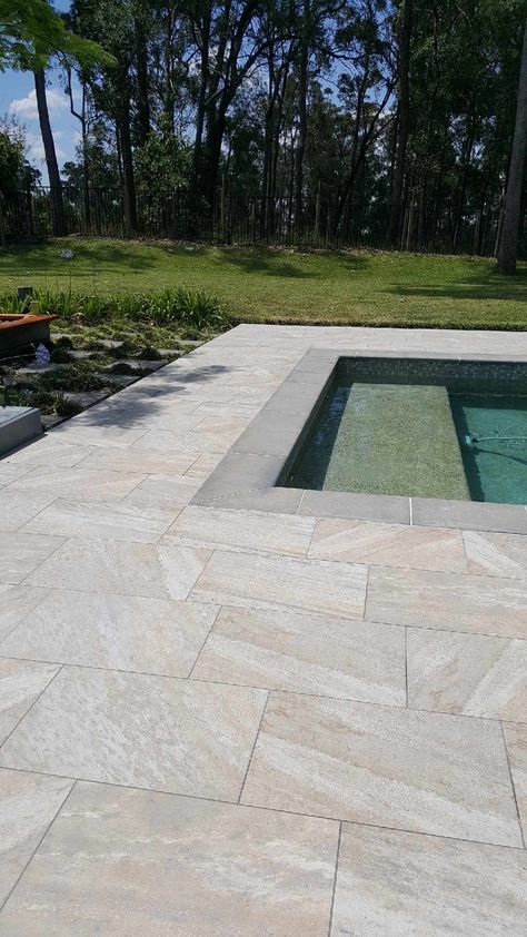 NGELA GRIS Outdoor Pool Tile Stone Look Porcelain Tile, Nerang Tiles, Kitchen Tiles Floor, Pool Surround, Pool Tiles, Tiles Kitchen, Tiles Floor, Tiles Bathroom, Character Images