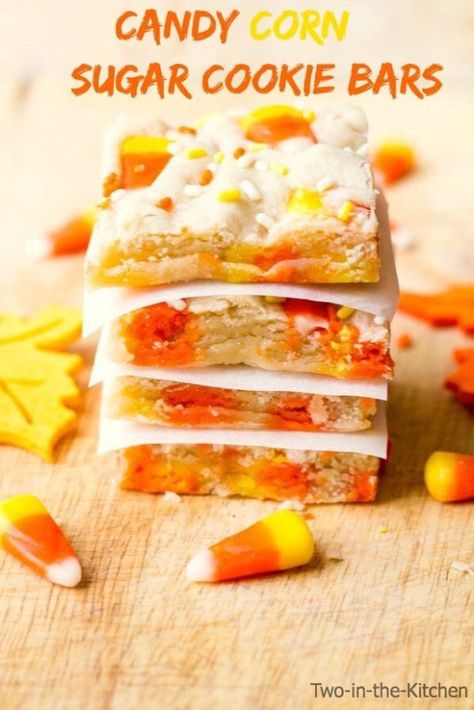 Candy Corn Desserts, Candy Corn Sugar Cookies, Candy Corn Recipe, Candy Corn Cookies, White Chocolate Candy, Peanut Butter Candy, Sugar Cookie Bars, Love Or Hate, Chewy Candy