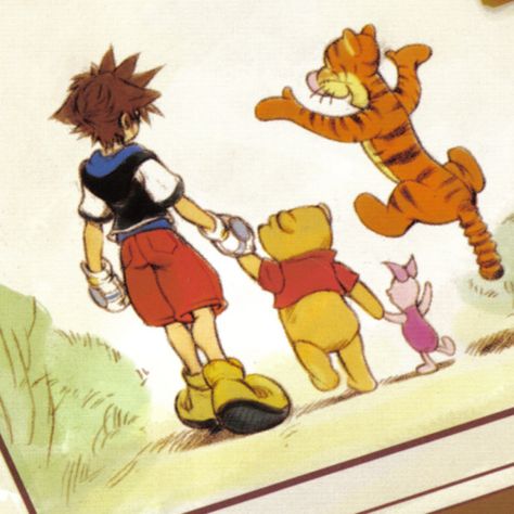 It's what friends are for. Pooh Drawing, Tetsuya Nomura, Disney Kingdom Hearts, Hearts Wallpaper, Sora Kingdom Hearts, Kingdom Hearts Art, Kingdom Heart, Winnie The Pooh Friends, Kingdom Hearts 3