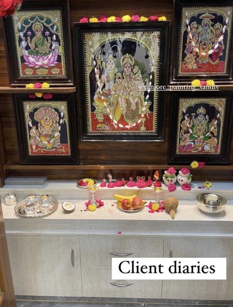 Arranging Pictures, Pooja Door, Pooja Unit, Pooja Door Design, Brocade Blouse Designs, Devotional Topics, Durga Mata, Picture Arrangements, Tanjore Paintings