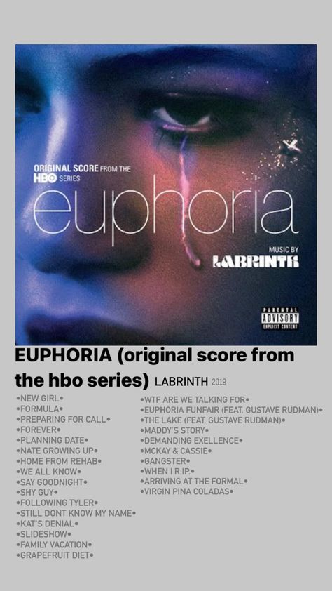 Euphoria (Original Score From the HBO Series) Labrinth album poster Movie Collage, Music Poster Ideas, Music Nerd, Music Poster Design, Movie Prints, Picture Collage Wall, Hbo Series, Music Album Cover, Movie Songs