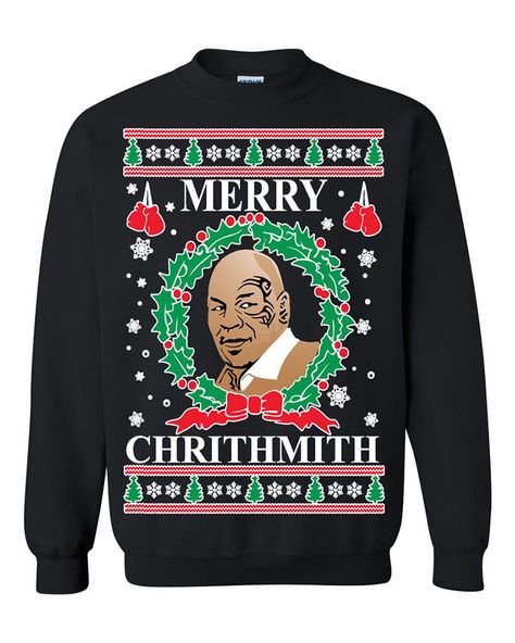 Oncoast Mike Tyson Merry Chrithmith Ugly Christmas Sweater Christmas Ugly Sweater, Ugly Christmas Sweaters, Funny Christmas Sweaters, Ugly Christmas Sweater Funny, Funny Sweaters, Party Funny, Funny Christmas Shirts, Mike Tyson, Holiday Sweater