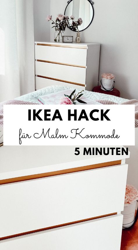 5 Minuten Ikea Hack für Malm Kommodesuper einfaches diy Schnell gemacht und super schönikeahacks Styrofoam Wall Art, Decor Hacks Diy, Ikea Malm Dresser, Malm Dresser, Ikea Malm, Ikea Hackers, Diy Interior, Ikea Diy, Ikea Hacks