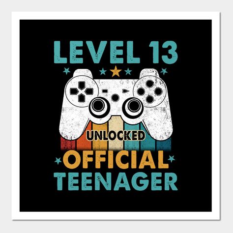 Happy Birthday Teen Boy, Happy Birthday Teenager, Chess Birthday, Level 13 Unlocked, 13th Birthday Boys, Teenager Birthday Gifts, Birthday Gift For Boys, Photo Cake Topper, Happy Birthday Boy