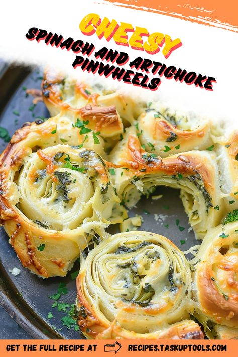 Indulge in a unique twist on a classic party favorite with our Cheesy Spinach and Artichoke Pinwheels. Easy to make and packed with flavor, these bite-sized treats bring together the creamy goodness of cheese, the nutrition of spinach, and the rich texture of artichokes. They're a surefire crowd-pleaser perfect for any celebration, potluck, or snack time. Follow our step-by-step guide and discover a new cheesy delicacy. Pin this recipe today and Cheesy Spinach And Artichoke Pinwheels, Spinach Artichoke Pull Apart Bread, Artichoke Pinwheels, Impressive Appetizers, Cheesy Spinach, Easy To Make Appetizers, Crescent Dough, Potluck Dishes, Crescent Roll Dough