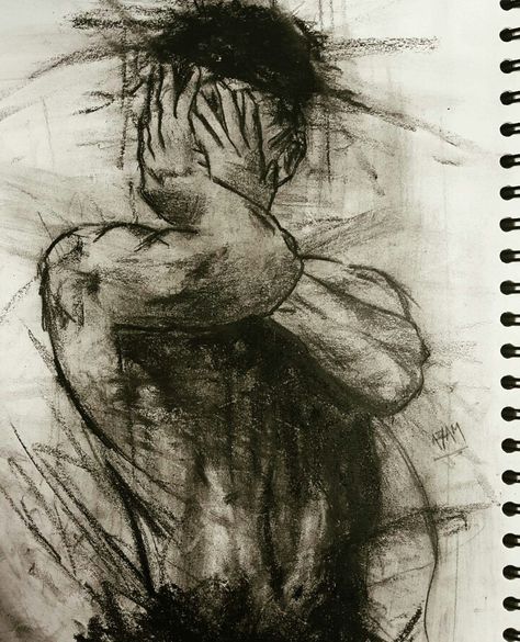 Sketch Charcoal, Instagram Man, Charcoal Sketch, Deep Art, Abstract Drawing, Charcoal Art, Arte Inspo, Ap Art, Charcoal Drawing