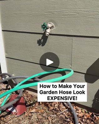 Is your garden hose a major eyesore? Mine was, so I made it look expensive! | Is your garden hose a major eyesore? Mine was... so I made it look expensive! 😍 | By Maggie McGaughFacebook Look Expensive, Garden Path, Garden Spaces, I Made It, Garden Paths, Garden Hose, Made It, Terrace