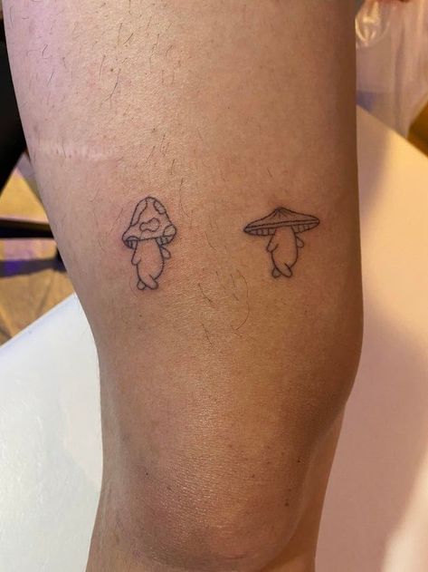 Bff Frog Tattoo, Small Matching Tattoo Ideas For Friends, Boho Nature Tattoo, Tiny Tattoos Cute, Matching Tattoos Small Friends, Art Tattoo Ideas Men, Aesthetic Tattoos Matching, Matching Tattoo For Friends, Aesthetic Best Friend Tattoos