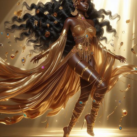 Black Goddess Costume, Fairy God Mother, Goddess Spirituality, God Mother, Goddess Outfit, African Goddess, Black Empowerment, Black Royalty, Black Fairy