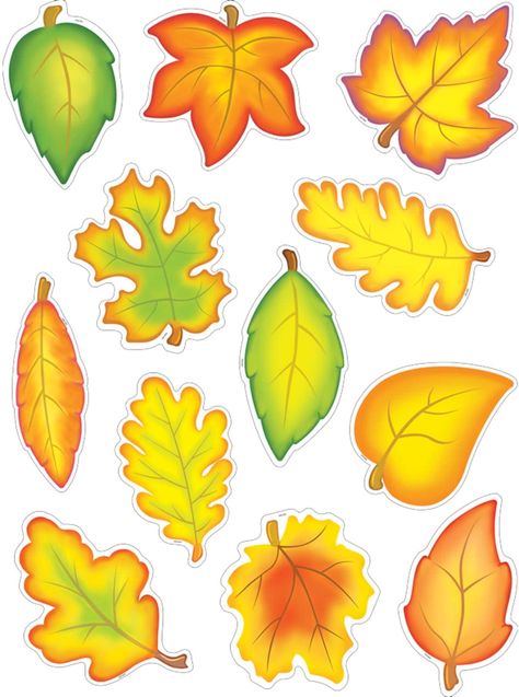 Decoration Creche, Fall Classroom Decorations, Autumn Leaves Art, Leaf Cutout, Kids Homemade, Teacher Created Resources, Leaf Template, Aktivitas Montessori, Leaf Drawing