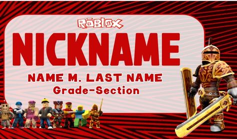 9,050+ Free Templates for 'Roblox name tag' Roblox Design For Name Tag, Name Tag Roblox Design, Roblox Name Tag, Roblox Design, Nametag Templates, Nametag Design, Roblox Template, Nametags For Kids, Subject Labels