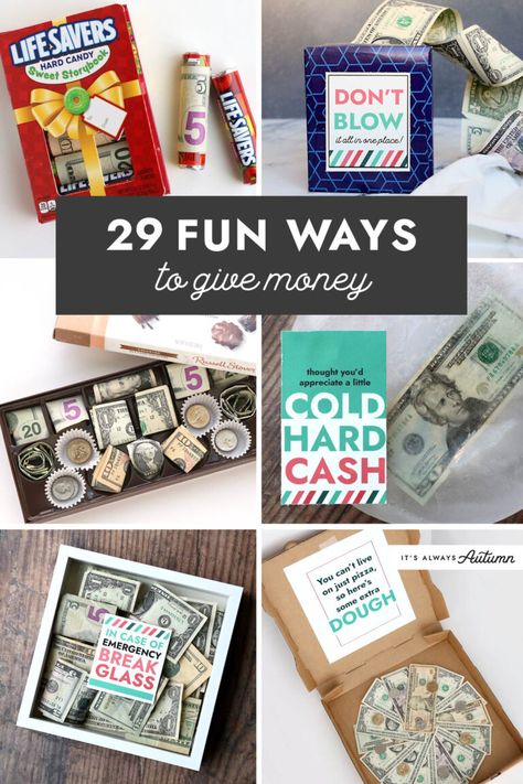 Fun Ways To Give Money, Cash As A Gift, Ways To Give Money, Graduation Money Gifts, Hide Money, Wedding Gift Money, Graduation Money, Creative Money Gifts, Birthday Money