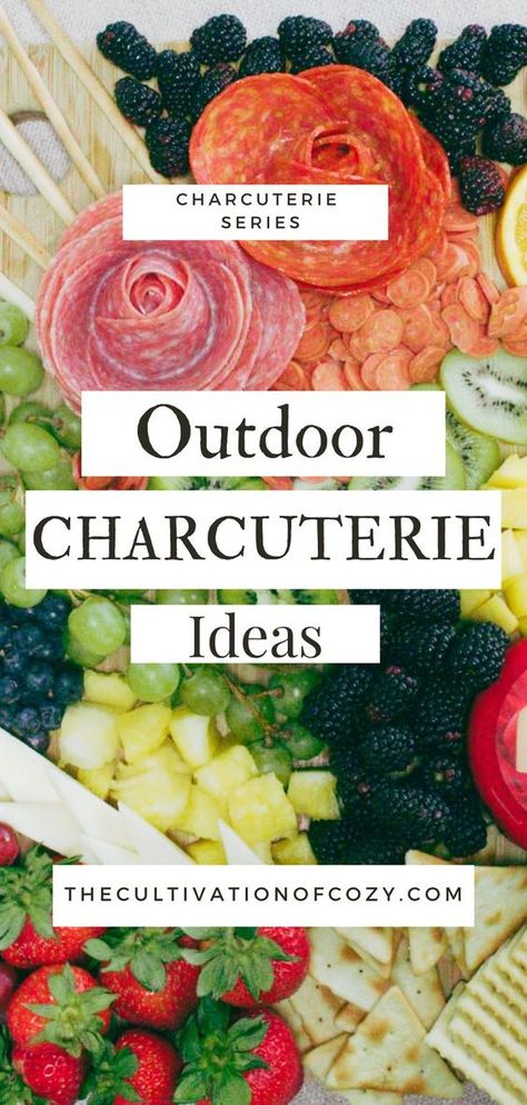 Simple Picnic Charcuterie Board, Cold Charcuterie Board, How To Host A Charcuterie Party, Burger Charcuterie Board Ideas, What To Bring To A Charcuterie Party, How To Keep A Charcuterie Board Cold, Pool Side Charcuterie Board, Keeping Charcuterie Board Cold, Outdoor Charcuterie Table