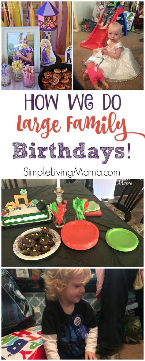 How we do large family birthdays! Family Birthday Party Ideas, Large Family Living, Large Families Living, Simple Birthday Party, Large Families, Family Birthday, Bird Theme, Big Party, Family Birthdays