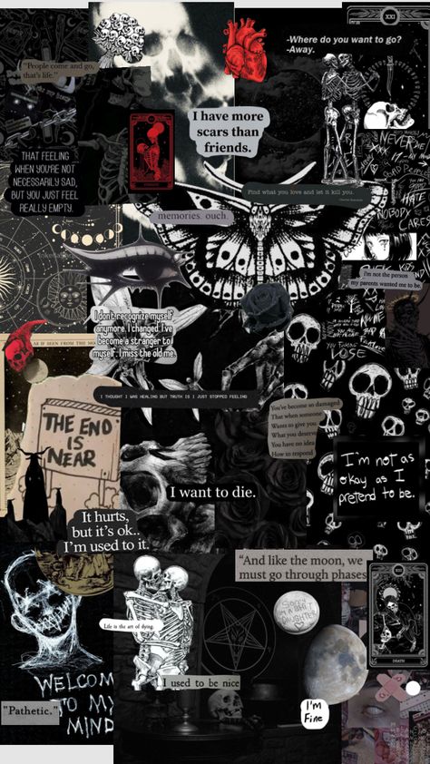 Messy Wallpaper Aesthetic Dark, Soft Goth Aesthetic Wallpaper, Goth Aesthetic Background, Alt Aesthetic Wallpaper, Goth Background Aesthetic, Goth Wallpaper Aesthetic, Goth Lockscreen Aesthetic, Goth Collage, Goth Background