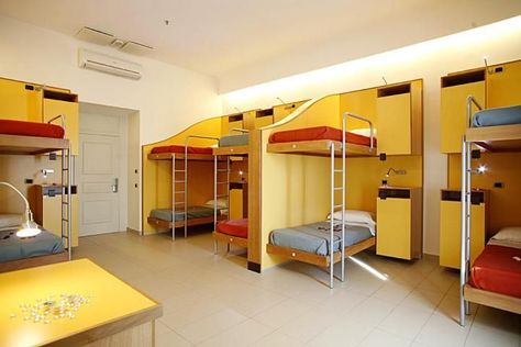 Dormitory Room, Hostels Design, Hostel Room, Dorm Design, Small Room Design Bedroom, Bunk Rooms, Boarding House, Small Room Design, Patio Interior