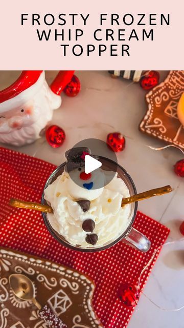 Leanna Laming on Instagram: "Like & comment FROSTY and I’ll send the links for everything you need! ⛄️🎄 Just freeze until the whipped cream is frozen about 1 hour and top on hot cocoa! Enjoy! 

#cookingvideo #quickrecipes #recipeideas #easymeals #recipevideo #goodmoodfood #easyrecipes #foodie #foodphotography #foodreelsfoodblogger #instafood #betterhomesandgardens #mybhg #mybhghome #bhghowiholiday #bhgholiday  #foodreels  #ltkhome" Freeze Whip Cream For Hot Chocolate, Whipped Cream Snowman Frozen, Frozen Whipped Cream For Hot Cocoa, Frozen Whip Cream For Hot Chocolate, Whip Cream Snowman For Hot Chocolate, Frozen Whipped Cream Floats, Frozen Whipped Cream Snowman, Frozen Whipped Cream For Hot Chocolate, Frozen Whipped Cream