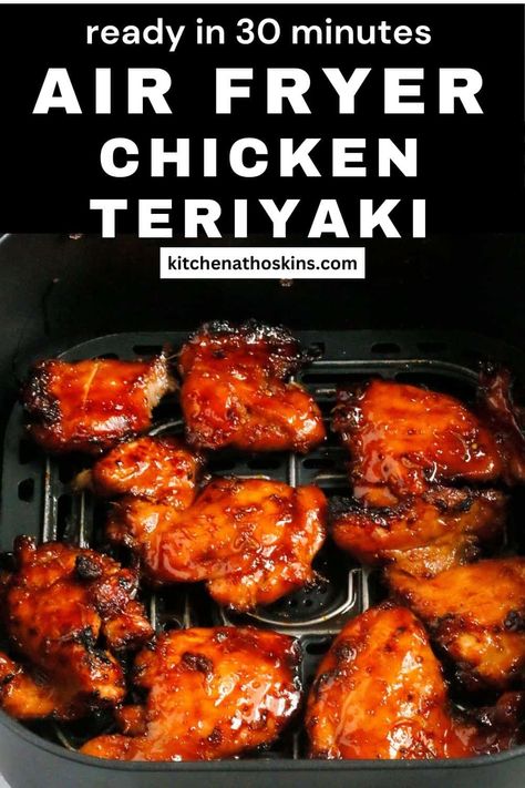 Chicken Thigh Teriyaki, Asian Chicken Recipes Easy, Air Fryer Teriyaki Chicken, Teriyaki Chicken Thighs, Teriyaki Chicken Breast, Baked Chicken Cutlets, New Air Fryer Recipes, Air Fryer Chicken Thighs, Teriyaki Recipe