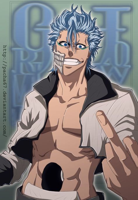 Bleach HD Wallpaper for iPhone ! Grimmjow HD Wallpaper 💙 Grimjaw Bleach, Grimmjow Wallpaper, Bleach Hollow, Abarai Renji, Ulquiorra Schiffer, Byakuya Kuchiki, Toshiro Hitsugaya, Bleach Fanart, Bleach Characters