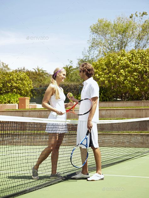 Tennis Photography, Couples Play, Playing Tennis, Pickle Ball, Couple Shoot, Tennis Racket, Resume Templates, Famous People, Stock Photography