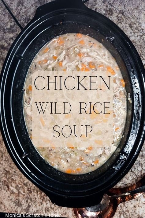 chicken wild rice Gluten Free Wild Rice, Wild Rice Soup Recipes, Chicken Wild Rice, Chicken Wild Rice Soup, Easy Crockpot Chicken, Chicken And Wild Rice, Gluten Free Banana Bread, Wild Rice Soup, Gluten Free Recipes For Dinner