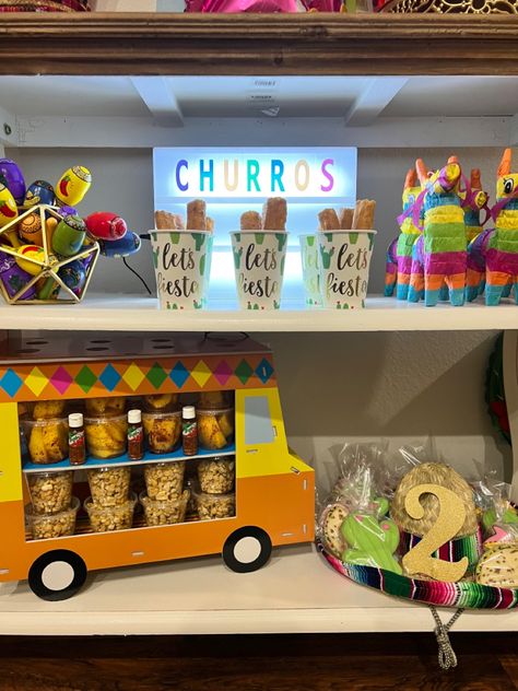 Taco TWOsday, Taco Bout Two, taco bout 2, toddler taco party, piñata cake, table cloth garland backdrop, churros, churro sign, elote, mexican corn, fiesta, three-esta, mini piñata, maracas, taco favors, taco truck stand, taco cookies, coco themed party, coco fiesta, mamacita, kids pancho, mini sombreros, sombrero, mini taco holder, taco stand, mango lime tajin, kids fiesta, mexian theme kids party, taco TWOsday girl, girl taco party, cake from H-E-B, everything else from Amazon & Etsy. Taco Truck Birthday Party, Three Esta Food Ideas, Taco Truck Party Ideas, Threesta Birthday Party Girl, Taco Party Cake, Three Esta Birthday Party Cake, Taco Second Birthday Party, Three Esta Party Favors, Taco Twosday Twin Birthday