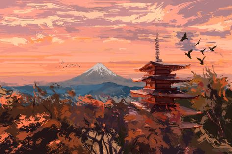 1900x1080 Wallpaper Pc, Japanese Art Landscape, Japanese Background, Painting Japanese, 2k Wallpaper, Japan Landscape, Normal Wallpaper, Desktop Wallpaper Art, Pc Wallpaper