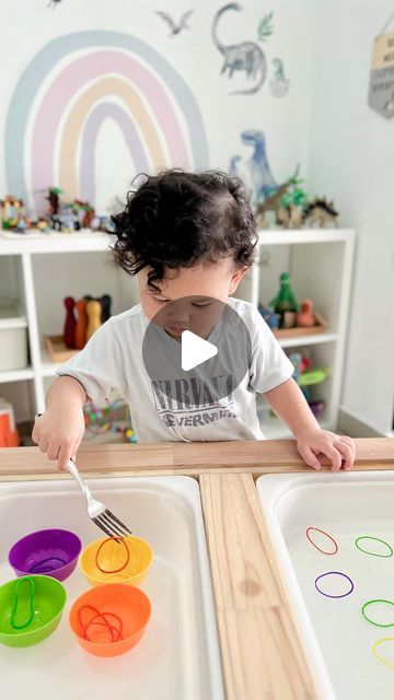 Peeja | Ayden & Alfie on Instagram: "A classic fun transferring and colour sorting activity for your toddler. Introduce different tools such as a fork or a tweezer while doing this activity. Great to improve fine motor and problem solving skills. ➡️ Suitable from 2yo+ or earlier (Alfie is 22mo) Our content is for educational purpose. ‼️ Strictly NO REPOST ‼️ #AydenAlfiePlays" Transferring Activities For Toddlers, Colour Activities For Toddlers, Colour Sorting Activities, Sorting Activities For Toddlers, Color Activities For Toddlers, Color Sorting Activities, Different Tools, Fine Motor Skills Activities, Motor Skills Activities