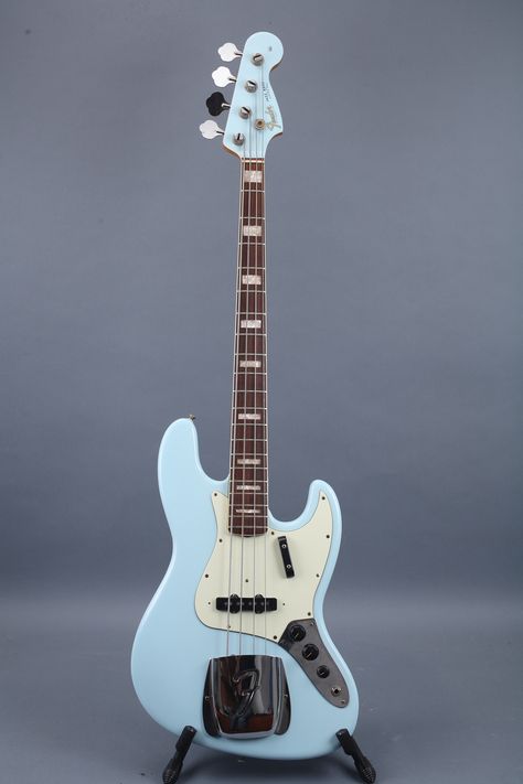 1966 fender jazz bass - sonic blue Bass Guitar Notes, Yamaha Bass Guitar, Learn Acoustic Guitar, Acoustic Bass Guitar, Sonic Blue, Bass Guitar Lessons, Fender Jazz Bass, Fender Jazz, Bass Ukulele